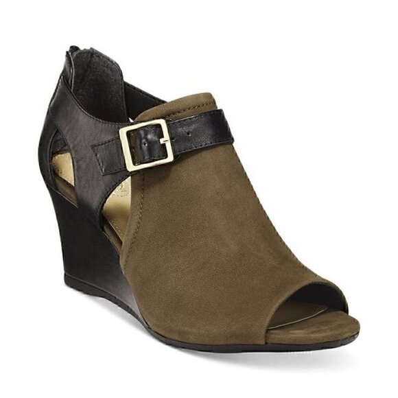 Giani Bernini - Leather Alyssaa Wedge Sandal - 9M - Picture 1 of 13